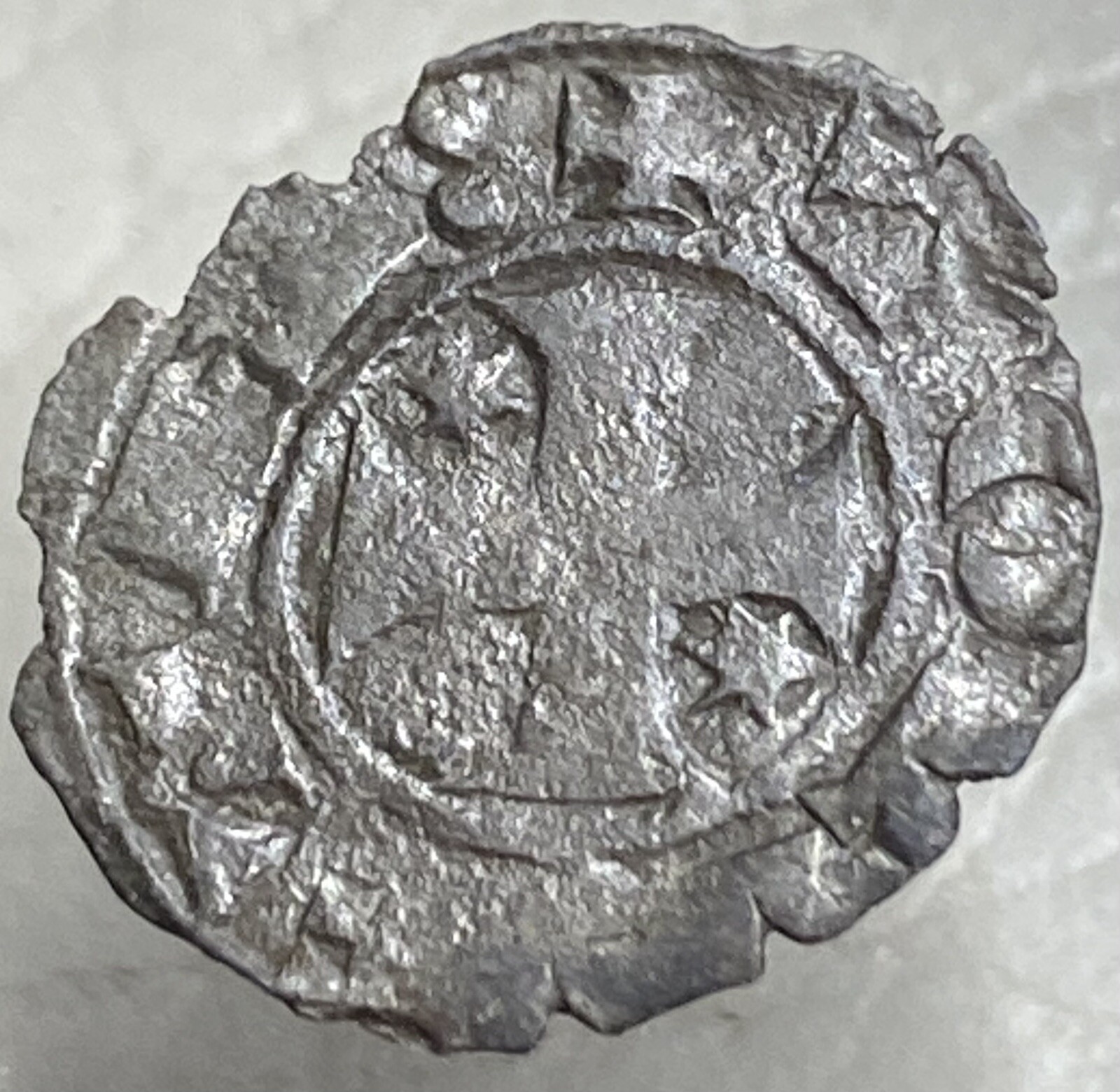 Very Rare Medieval Coin 1158-1214 Kingdom Of Castile Obol King Alfonso VIII