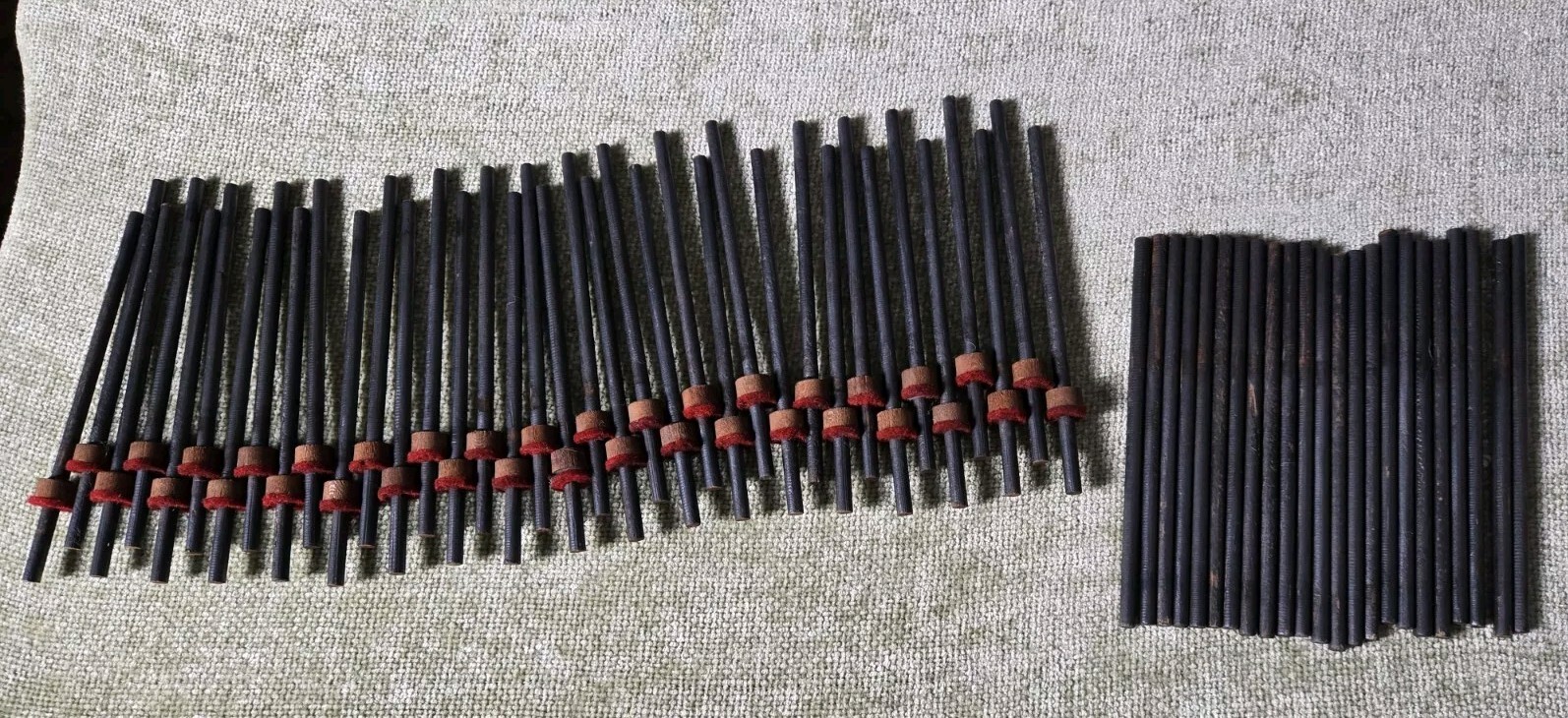 Complete Set Antique Estey Pump Organ Pitman Rods Clean & No Mouse Damage 5"