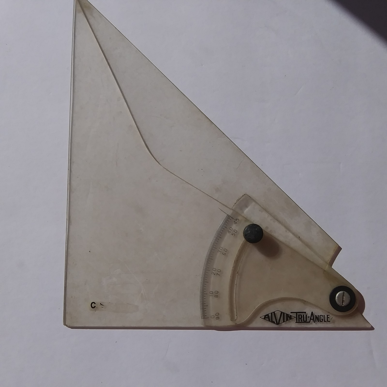 Alvin Tru-Angle Adjustable Drafting Triangle Protractor Ruler Architect Tool