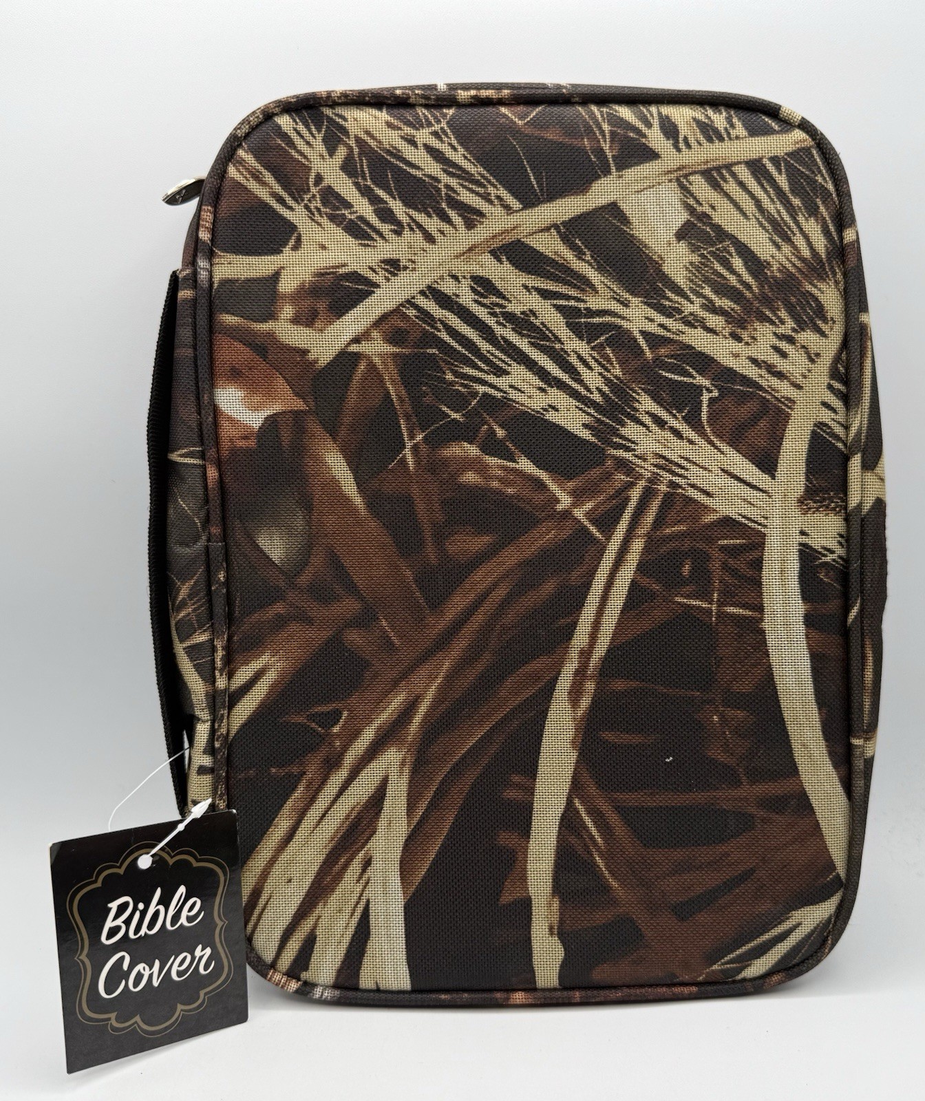 Bible Cover Camouflage Design 11”x8” Zipper,Place For Pens & Notes Brand New