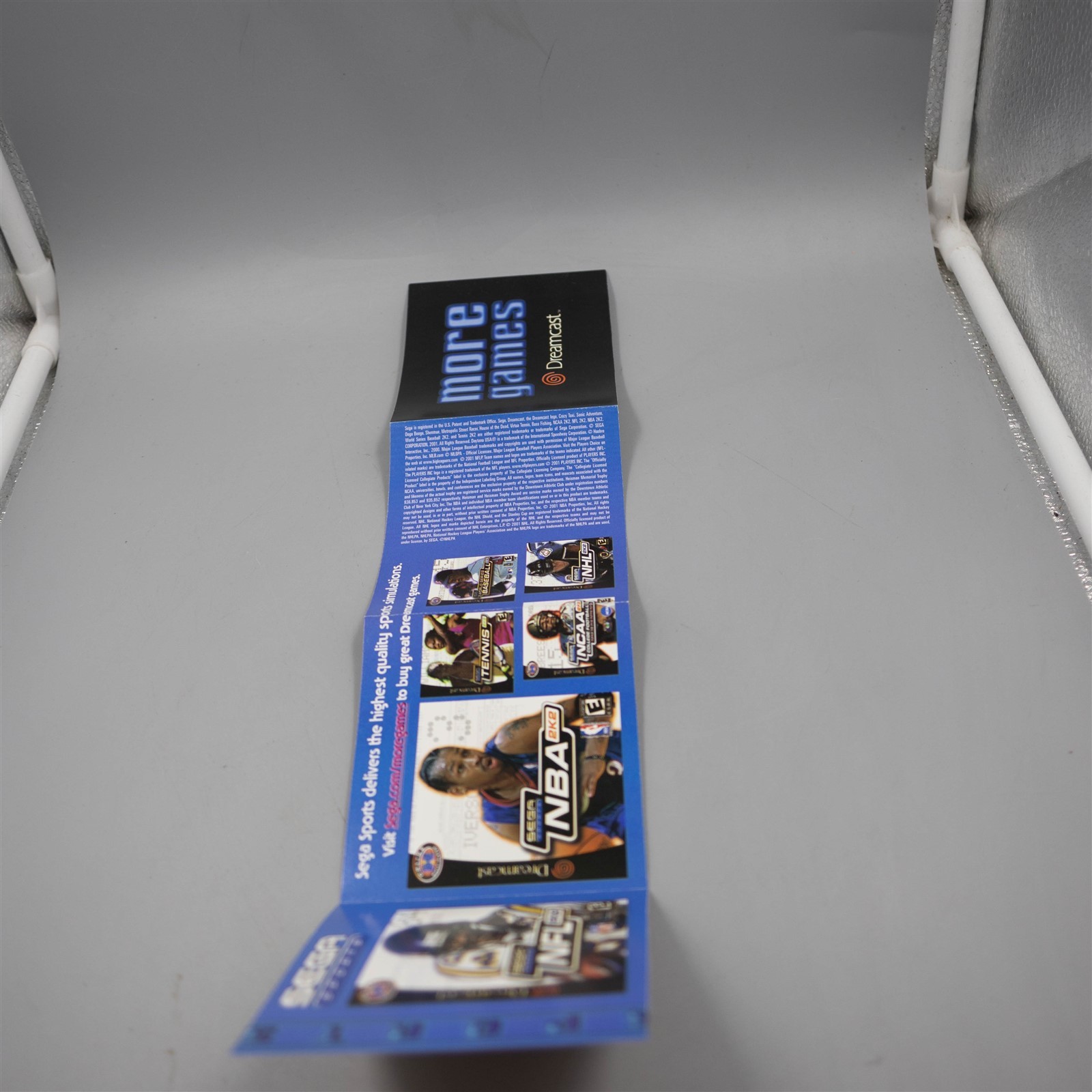 Sega Dreamcast "More Games" Vintage Brochure -Crazy Taxi 2, 2K2, Shenmue, MSR
