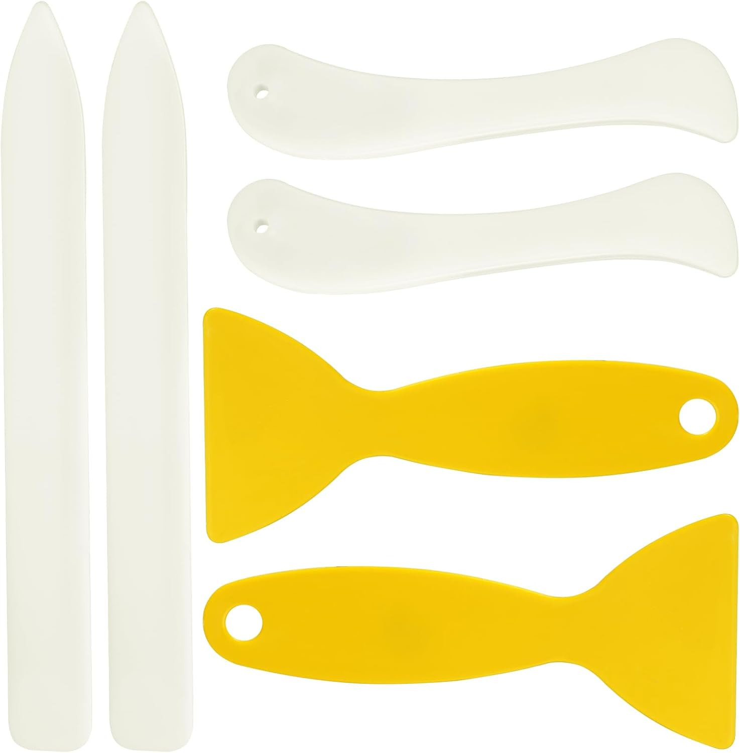 6 Pcs Bone Folders, Crease Makers, Scoring Tool, Plastic Bone Folder Paper Creas
