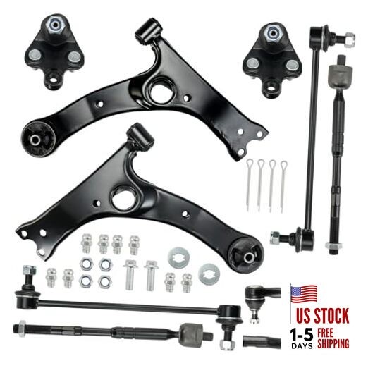  10Pcs Suspension Kit Front Lower Ball Joint Control Arm 03-08 Corolla 10Pcs