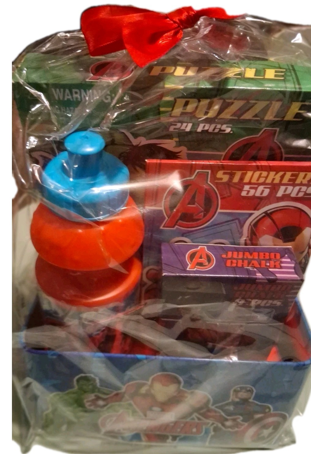 Marvel Comics Avengers Easter Basket Coloring Sticker Book Water Bottle Case 