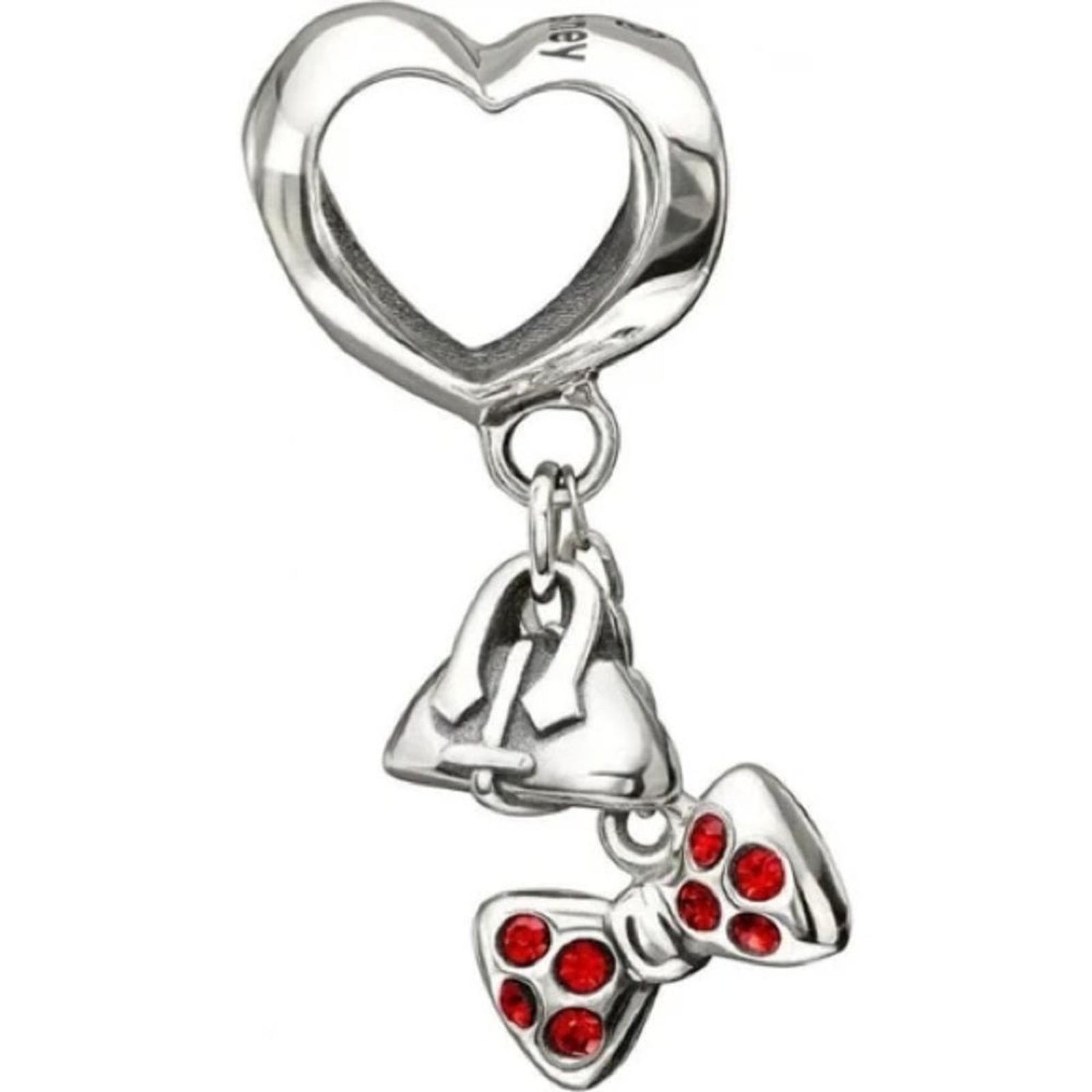 Authentic Disney Minnie Red Swarovski Bow Tied 925 Sterling Silver Charm Bead