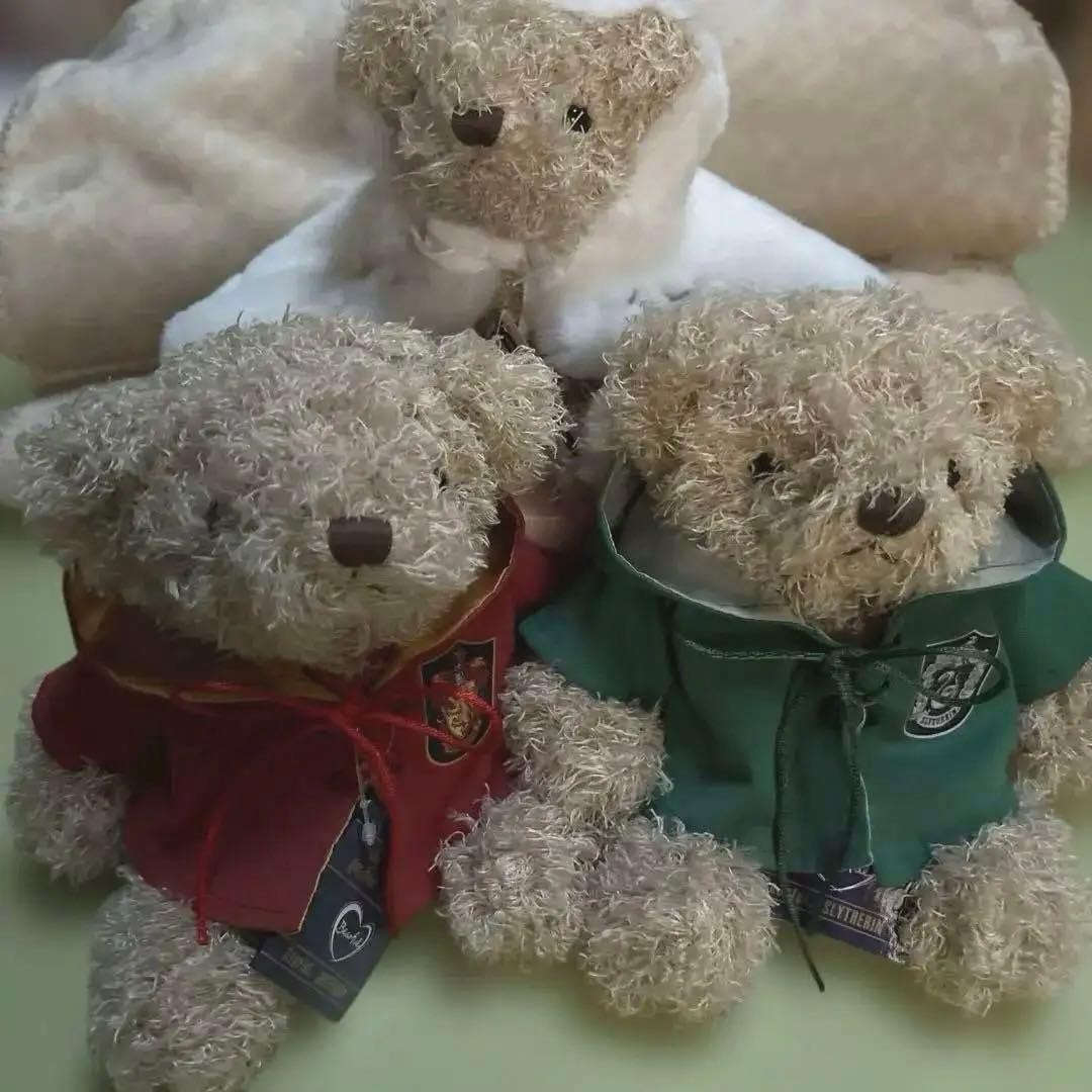 Harry Potter Tully's Hooded Teddy Bear Plush Set of 3 Red Green White