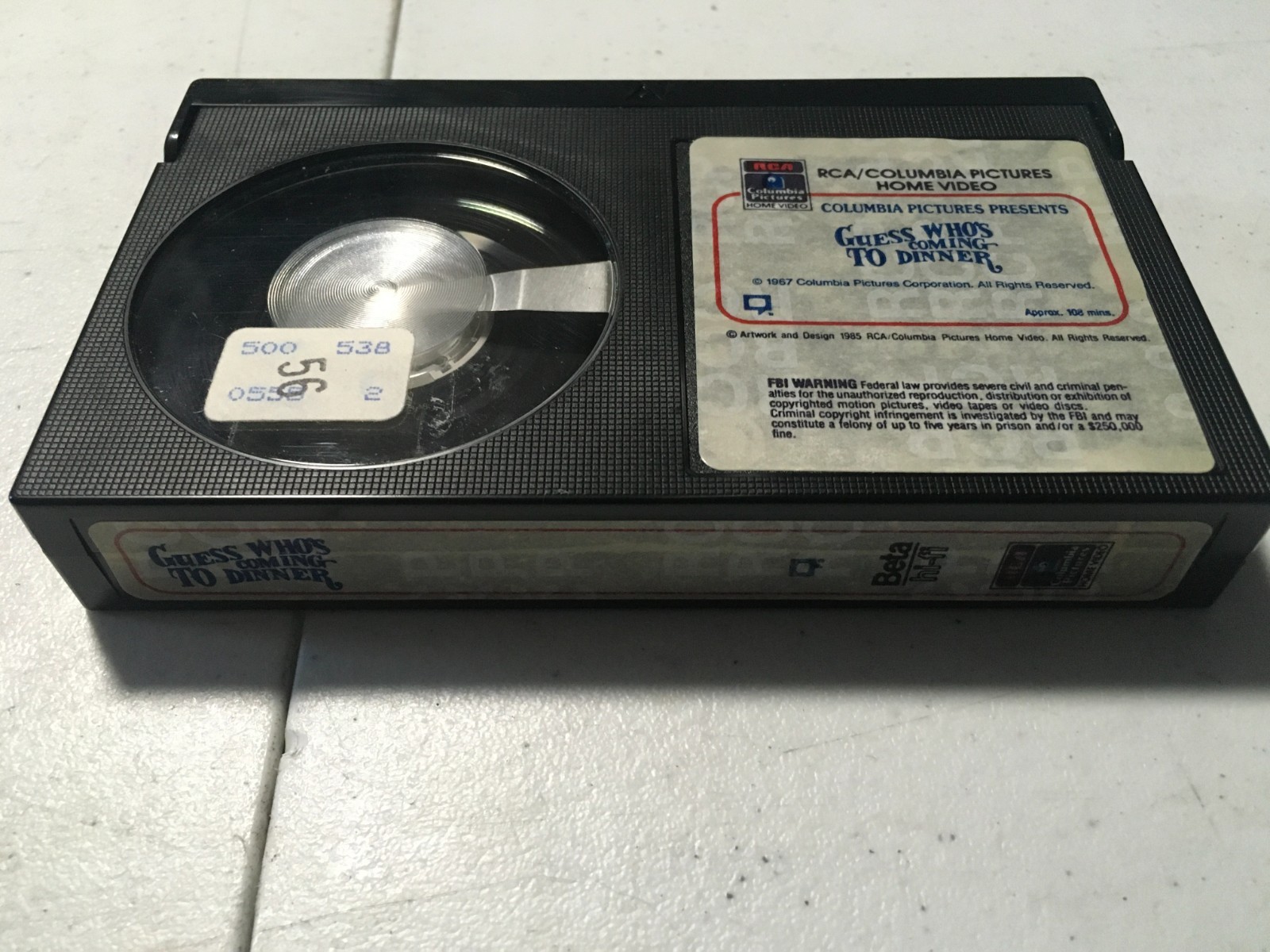 Guess Who's Coming To Dinner Betamax Only Not VHS