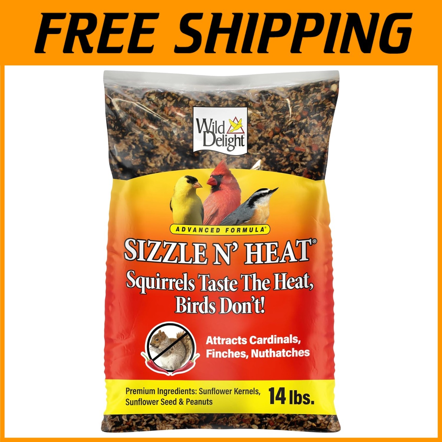 Wild Bird Food to Repel Squirrels, 14 lbs