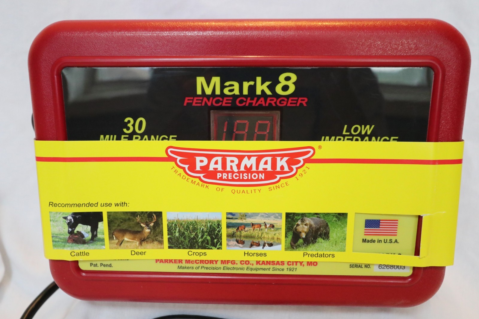PARMAK MARK 8 Low Impedance 110/120-Volt 30-Mile Range Electric Fence Charger