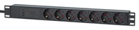 Intellinet 715140 1U Single Phase Aluminum Black 7 Outlet(s) AC Type F 19" 1U