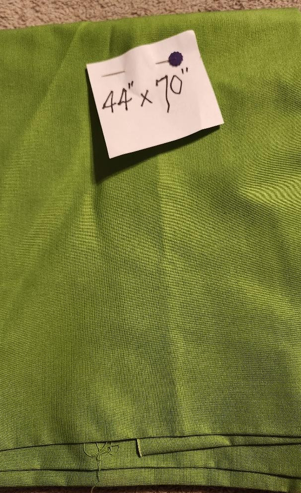 SOLID GREEN FABRIC LINEN WOVEN MATERIAL 44" X 70"
