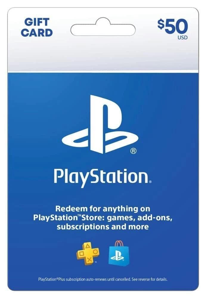 Sony Playstation Store $50 Psn Gift Card - Ps5 Ps4 Ps3. | Ebay.Gift