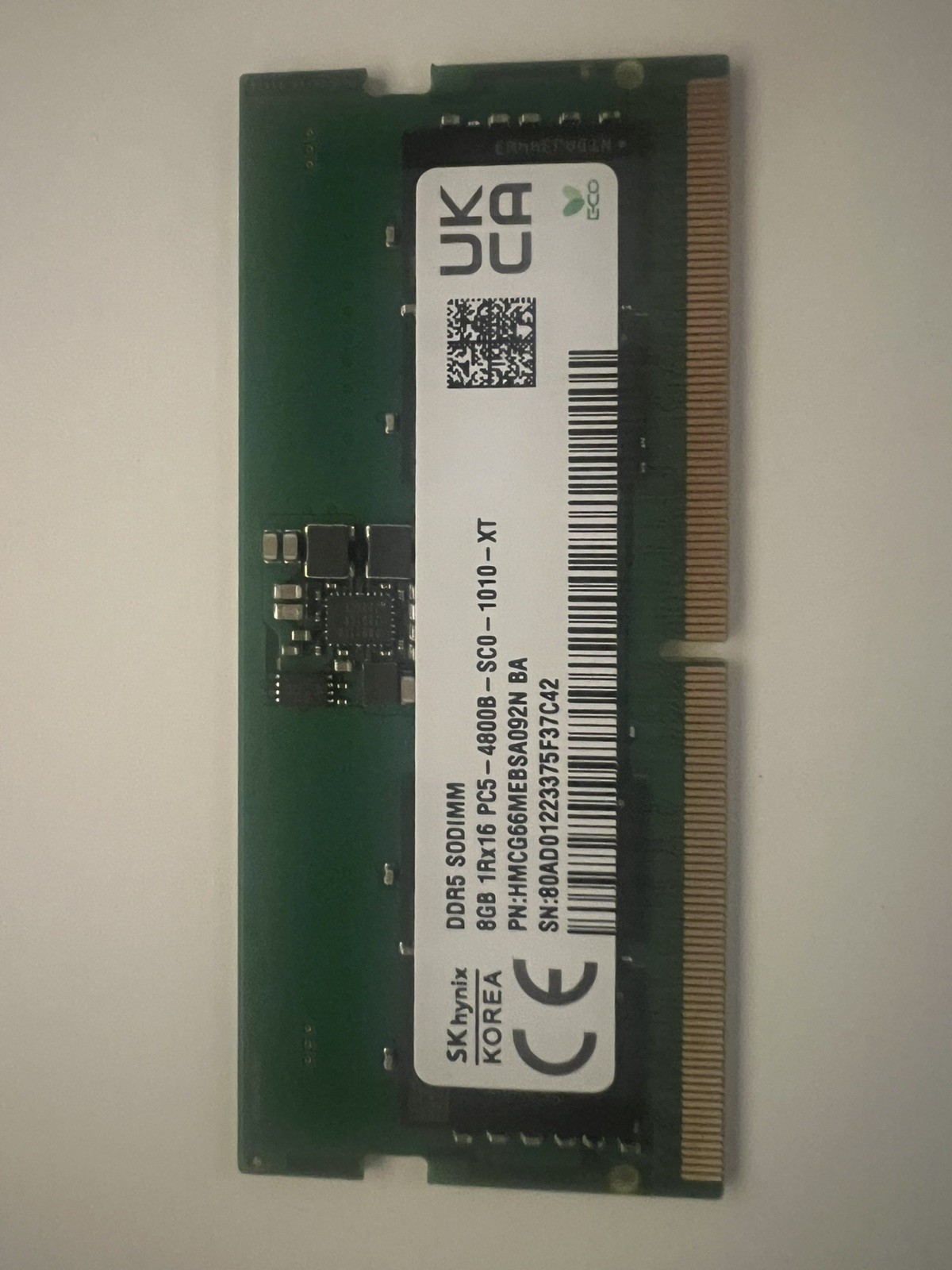 SK hynix 8GB DDR5 4800 PC5-4800B SODIMM Laptop RAM HMCG66MEBSA092N 1Rx16
