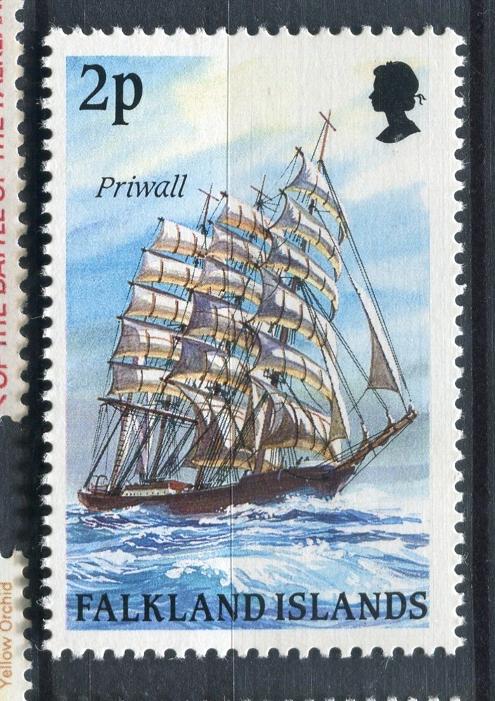 FALKLANDS; 1989 QEII Cape Horn Ships fine MINT MNH Unmounted 2p. value