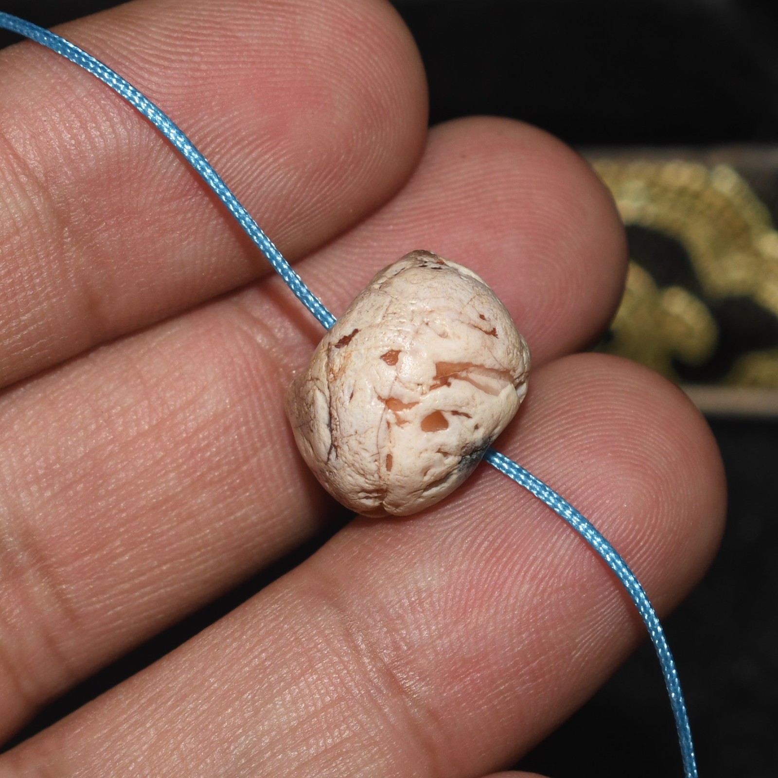 Authentic Ancient Banded Agate Stone Bead in good Condition from Tibet