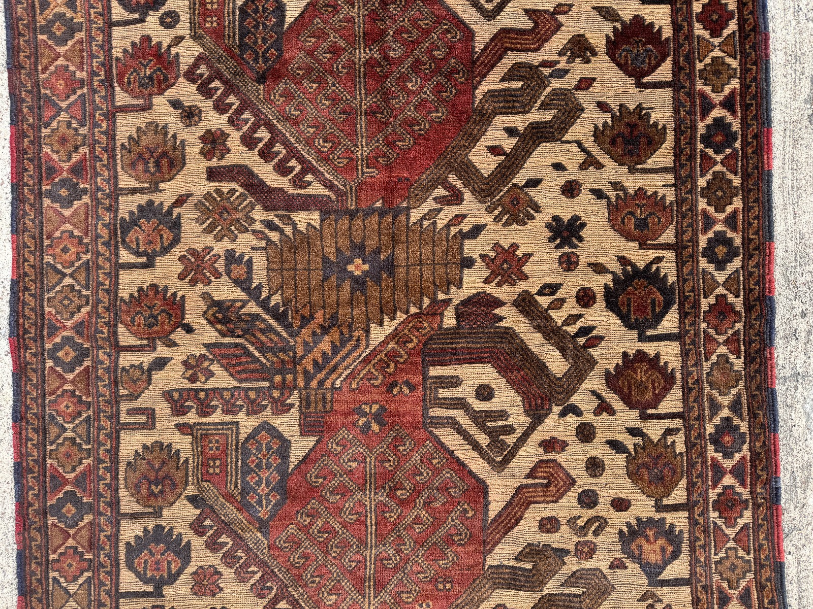 4x6 ANTIQUE RUG HANDMADE kilim flatweave soumak oriental caucasian fine old real