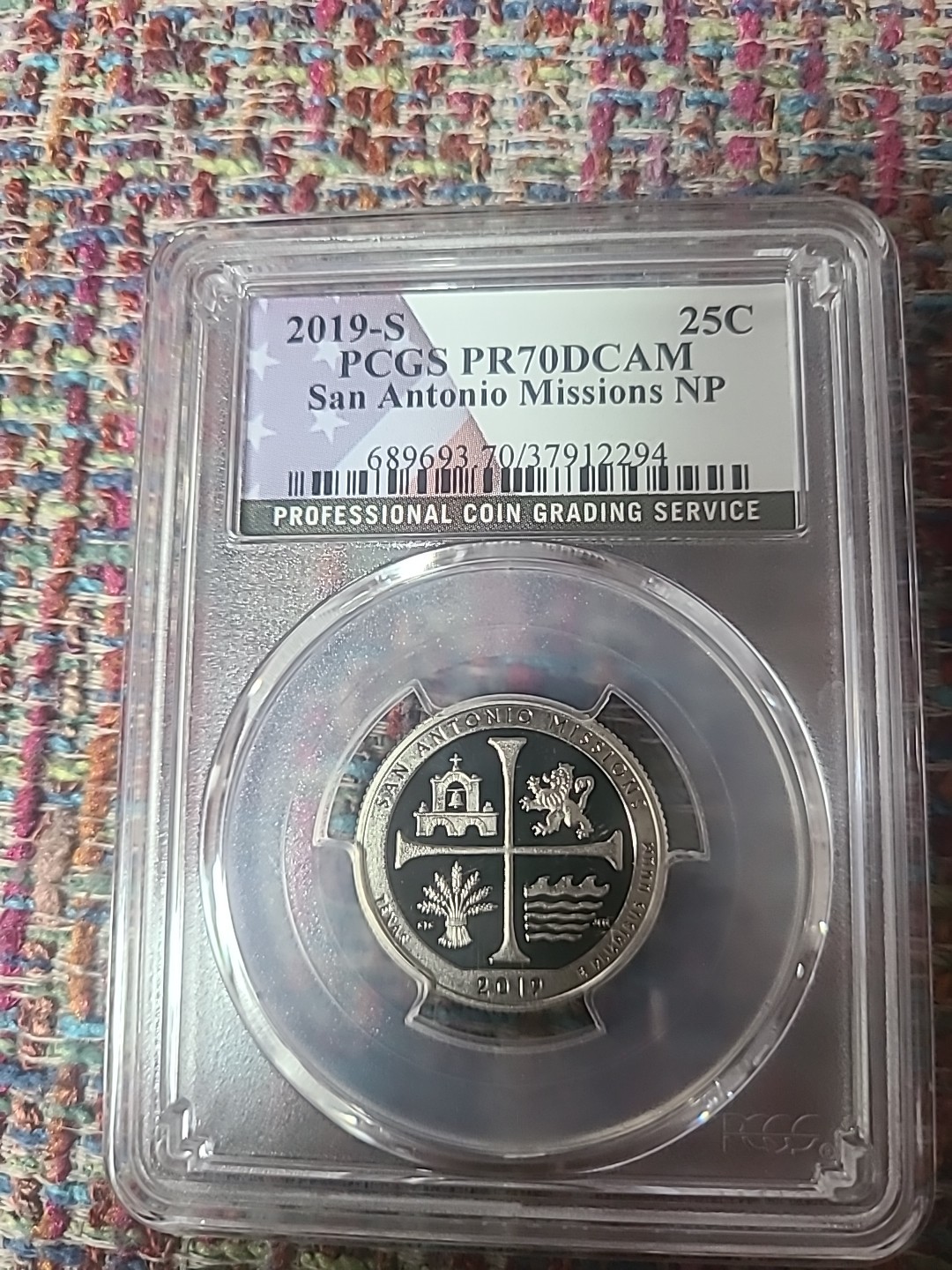 2019-S San Antonio Missions NP Proof Quarter - PCGS - PR70DCAM -
