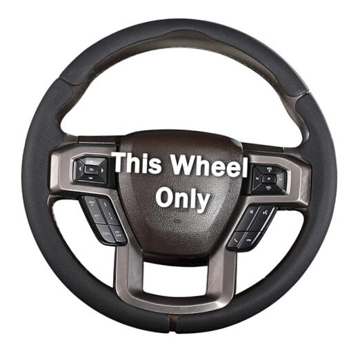 Steering Wheel Cover for Ford F150 For F150 2015-2020 Perforated Black Leather