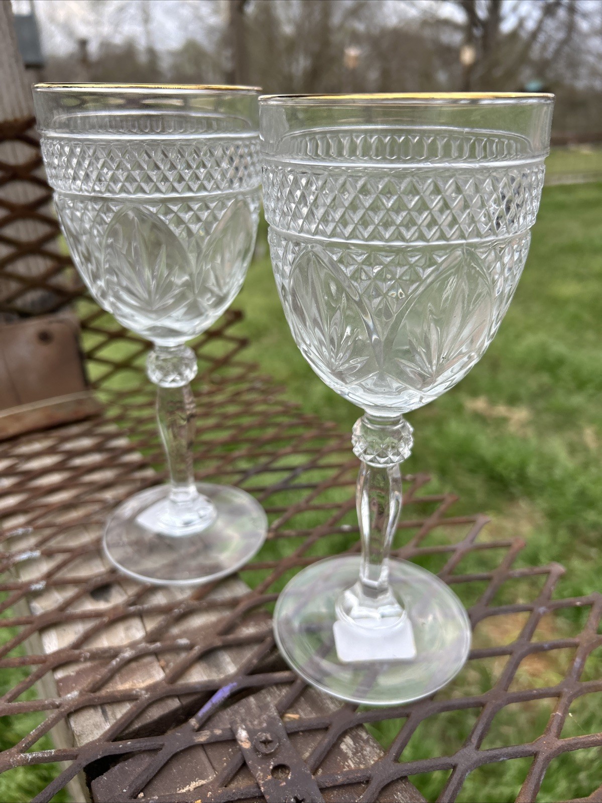 Two Cristal D’arques Water Goblets From France 