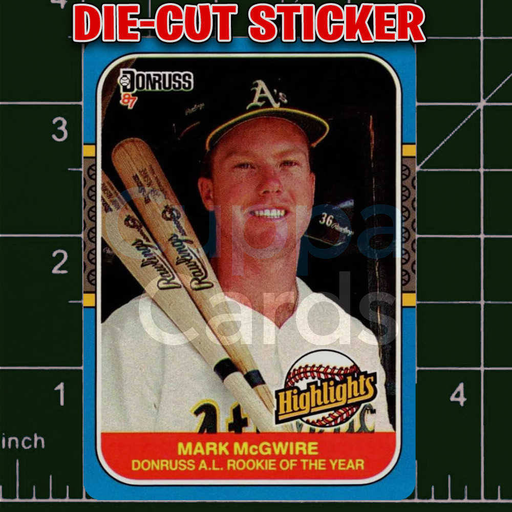 Mark McGwire, 1990 Donruss Rookie of the Year RC #54 | Die-Cut RepIica Sticker