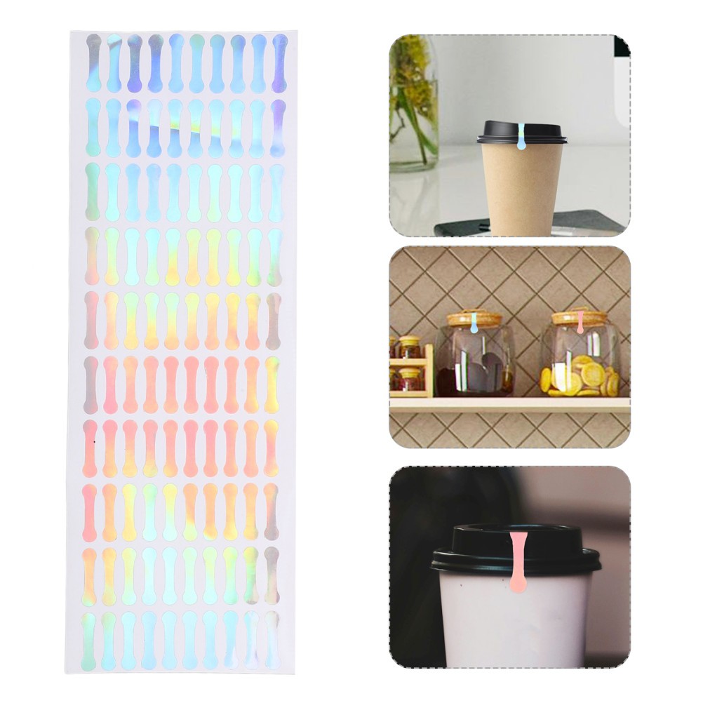  500 Pcs Transparent Tamper Evident Labels Seal Sticker Adhesive Decal