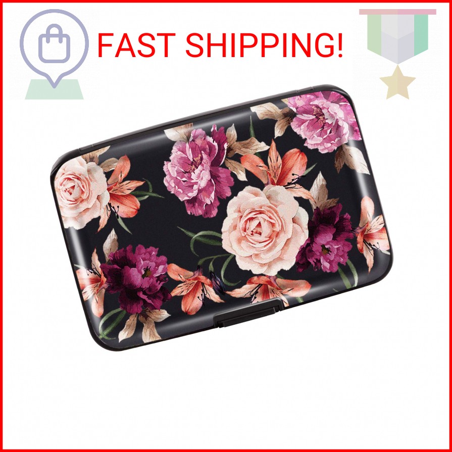 Mini Credit Card Holder for Women,RFID Blocking Slim Hard Card Case ID Case Trav
