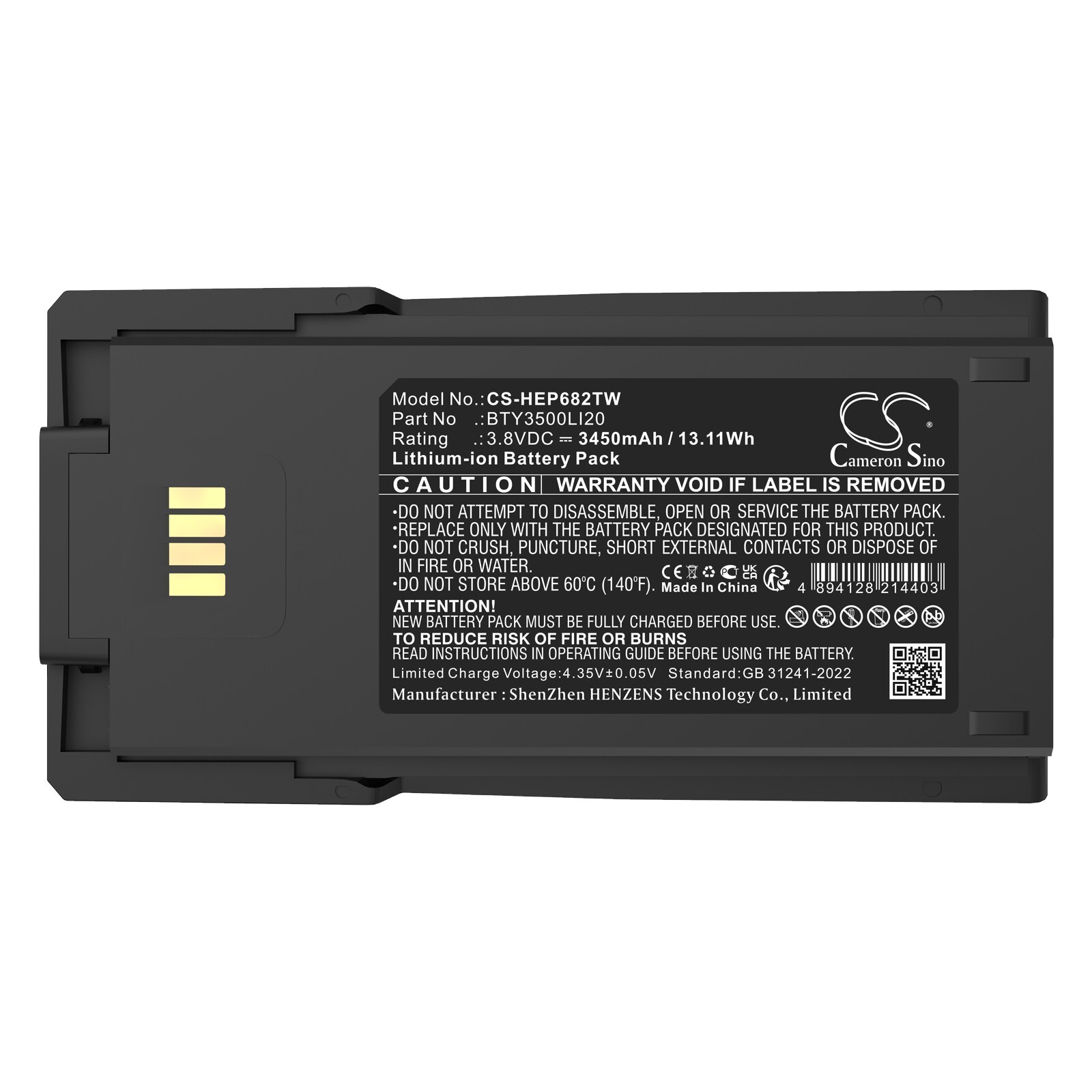 BATTERIE 3450mAh Type BTY3500LI20 For TD Tech EP631 EP682