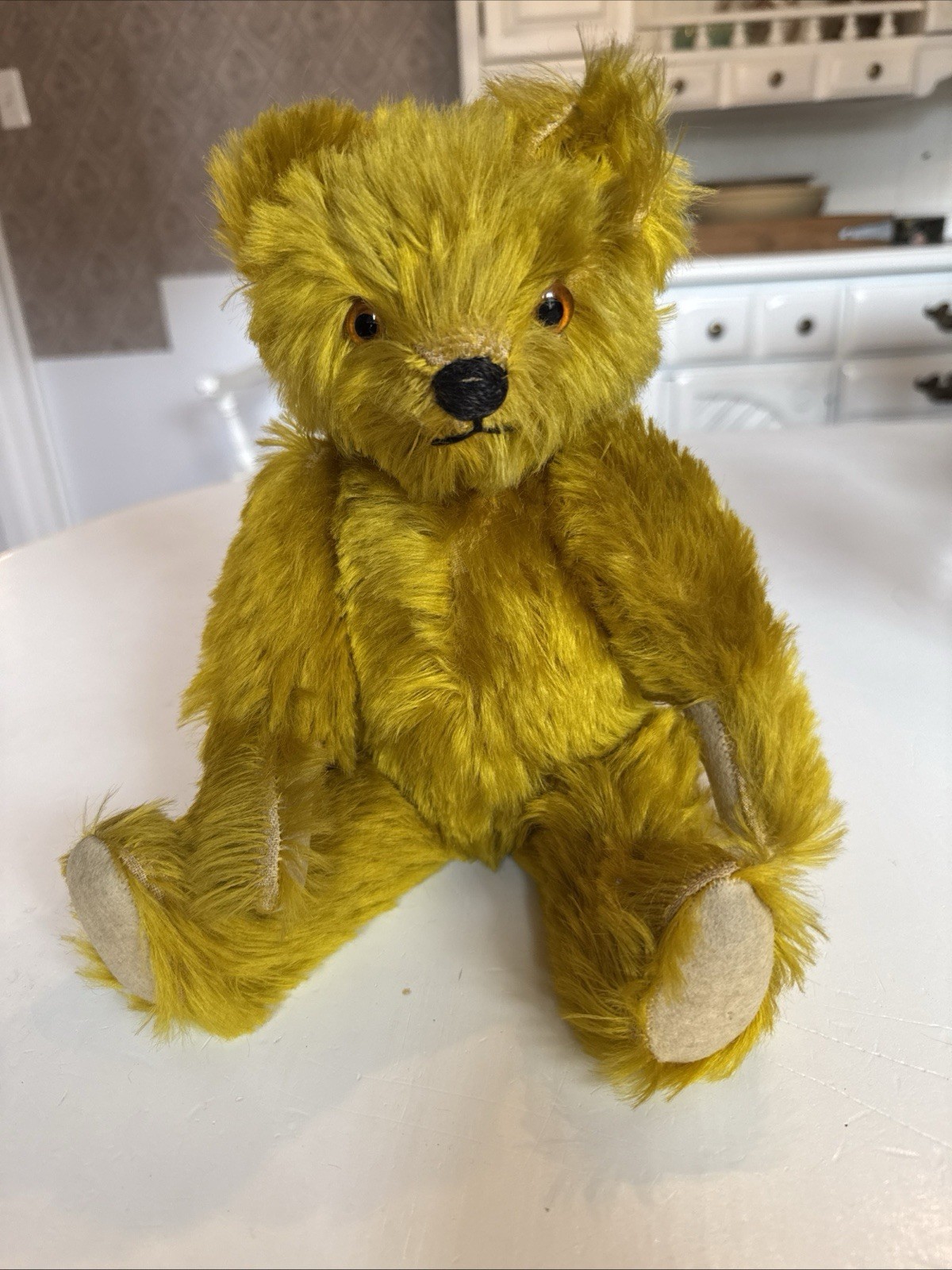 Antique Vintage 1930s Mohair American Knickerbocker Teddy Bear 13 In