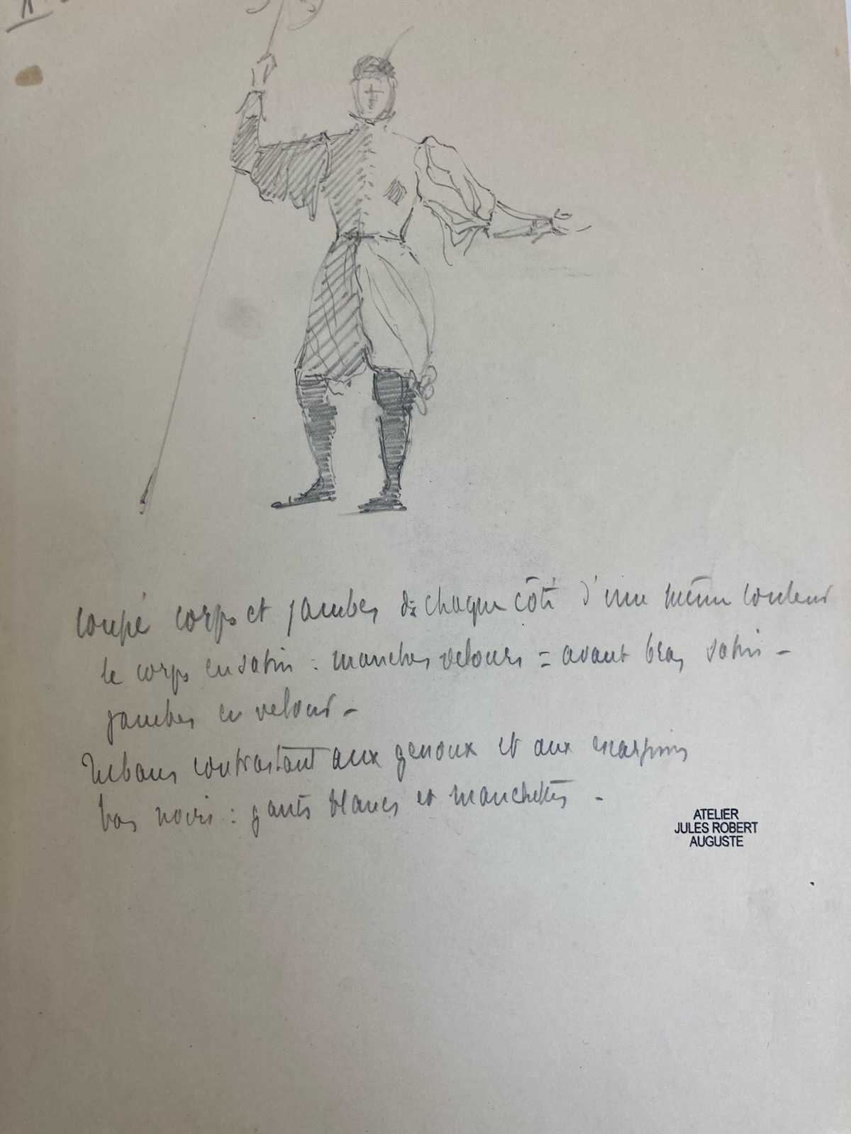 Beautiful Drawing Original Pencil 1830 Xixth Jules Robert Auguste Study Card Art