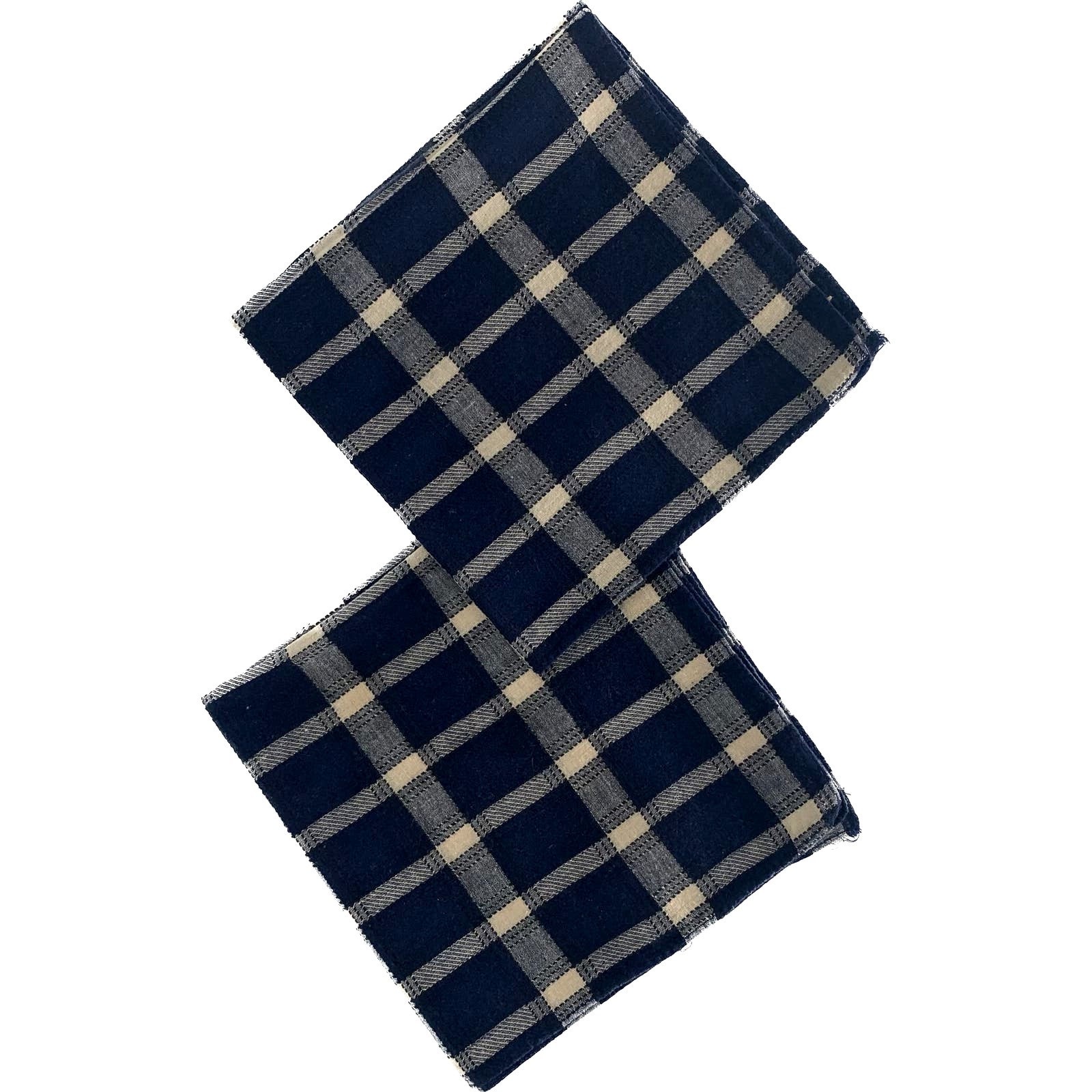 Table Napkins 2 Blue Plaid Cloth Cotton 15 x 16" Country Bandana Basket Liner