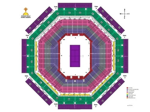 BNP Paribas Open Tennis Tickets - Final Sun 3-15-26 Sec 411 Row E - 1 ticket