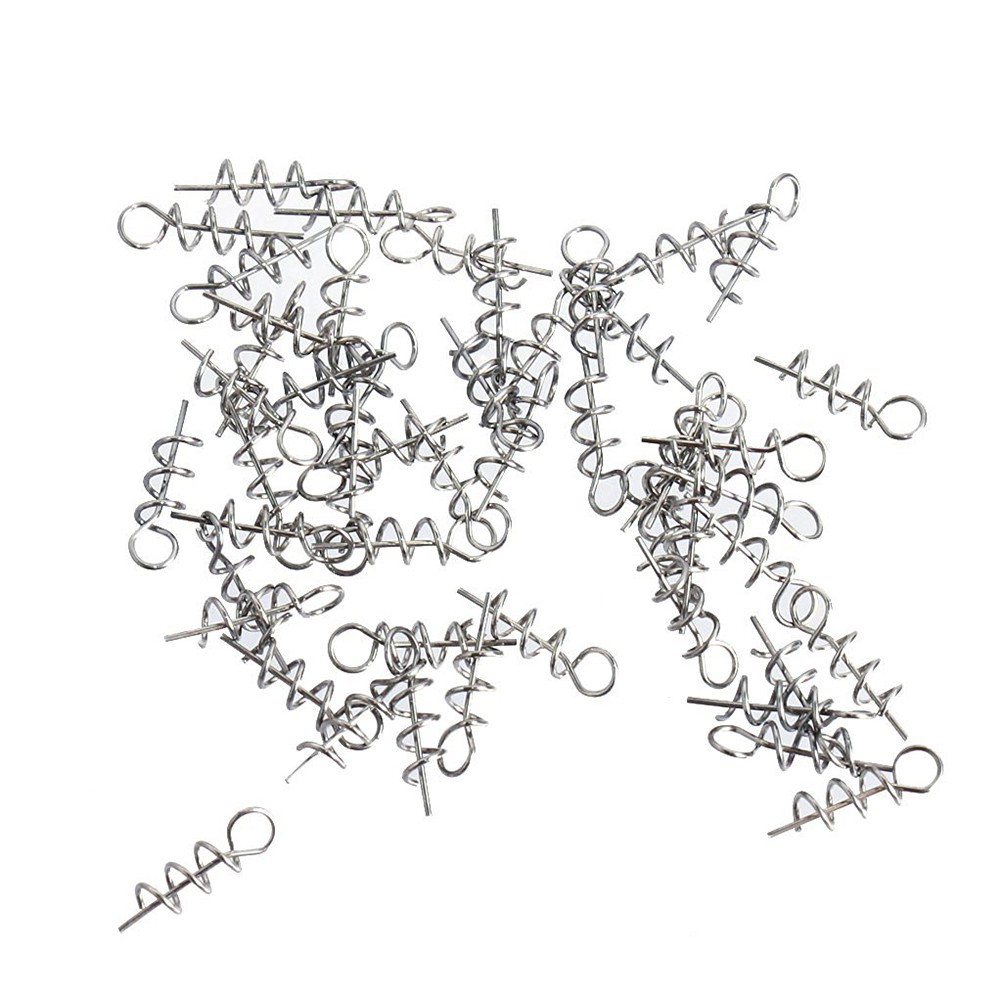  Fishing Lure Bait Keeper Wire Buckle Screw Needle Spring Fixed Lock Pin