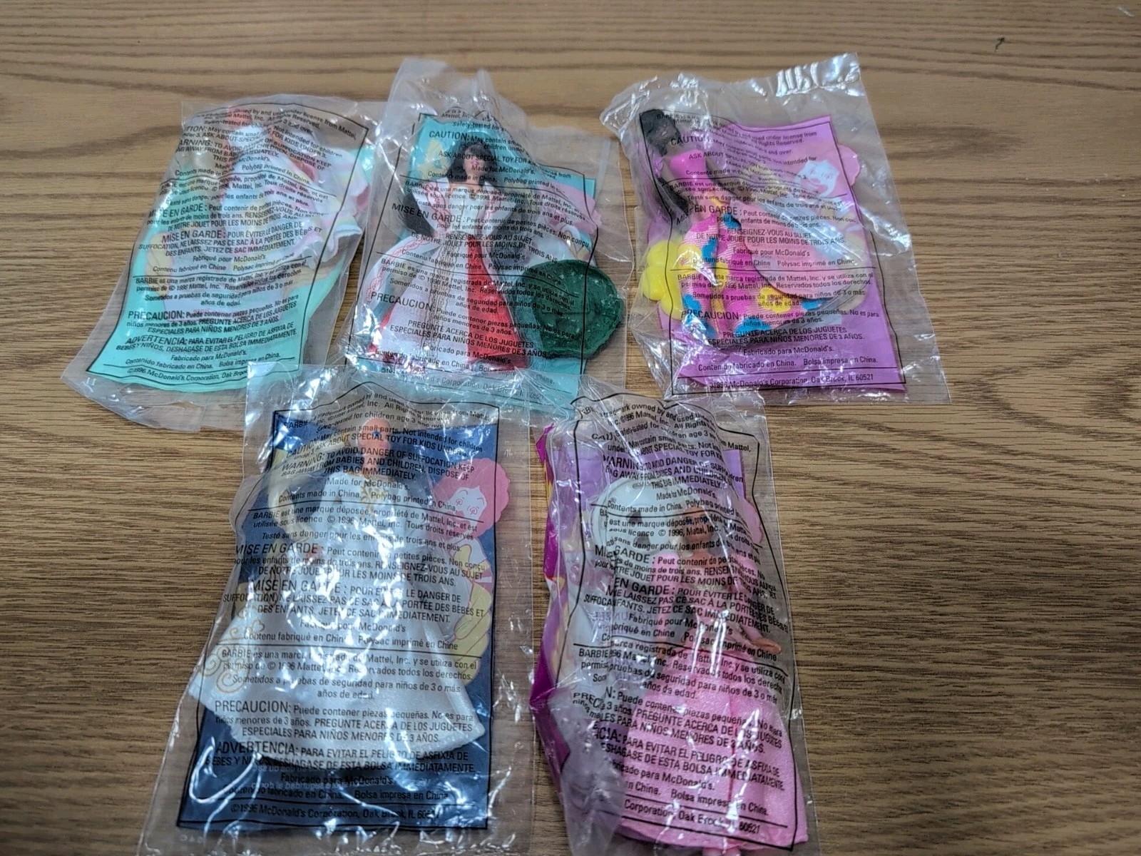 McDonalds Happy Meal - Barbie 1996 -   Lot Of 5 Dolls Sealed NIP