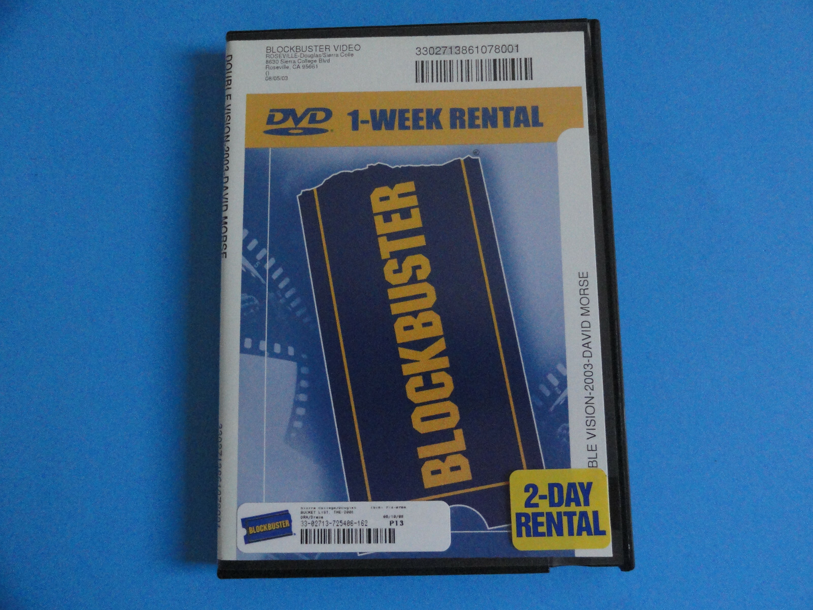 BLOCKBUSTER VIDEO STORE DVD RENTAL CASE - " DOUBLE VISION "  - NO MOVIE INCLUDED