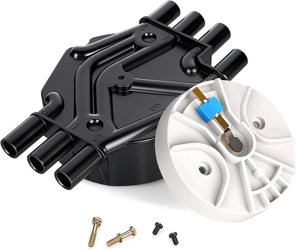 Ignition Distributor Cap and Rotor Kit Compatible with Trucks V6 4.3L Vorte