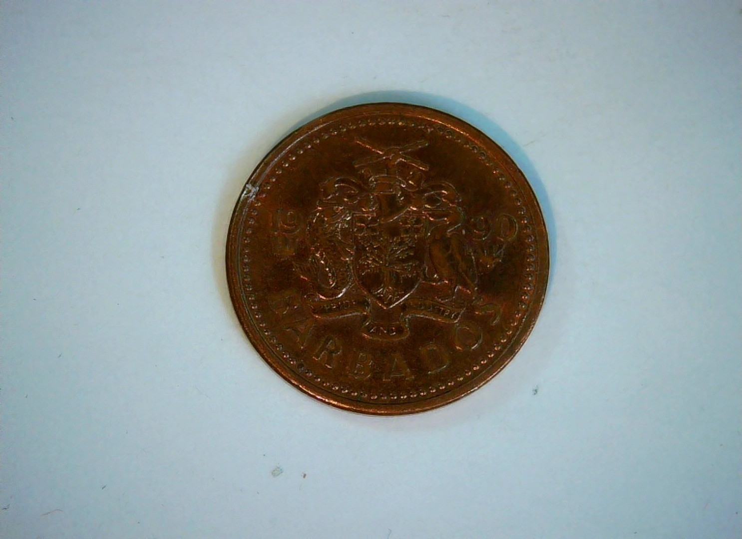 Barbados 1990 1 Cent Barbados 1 Cent (Coat of Arms / Crown) Coin