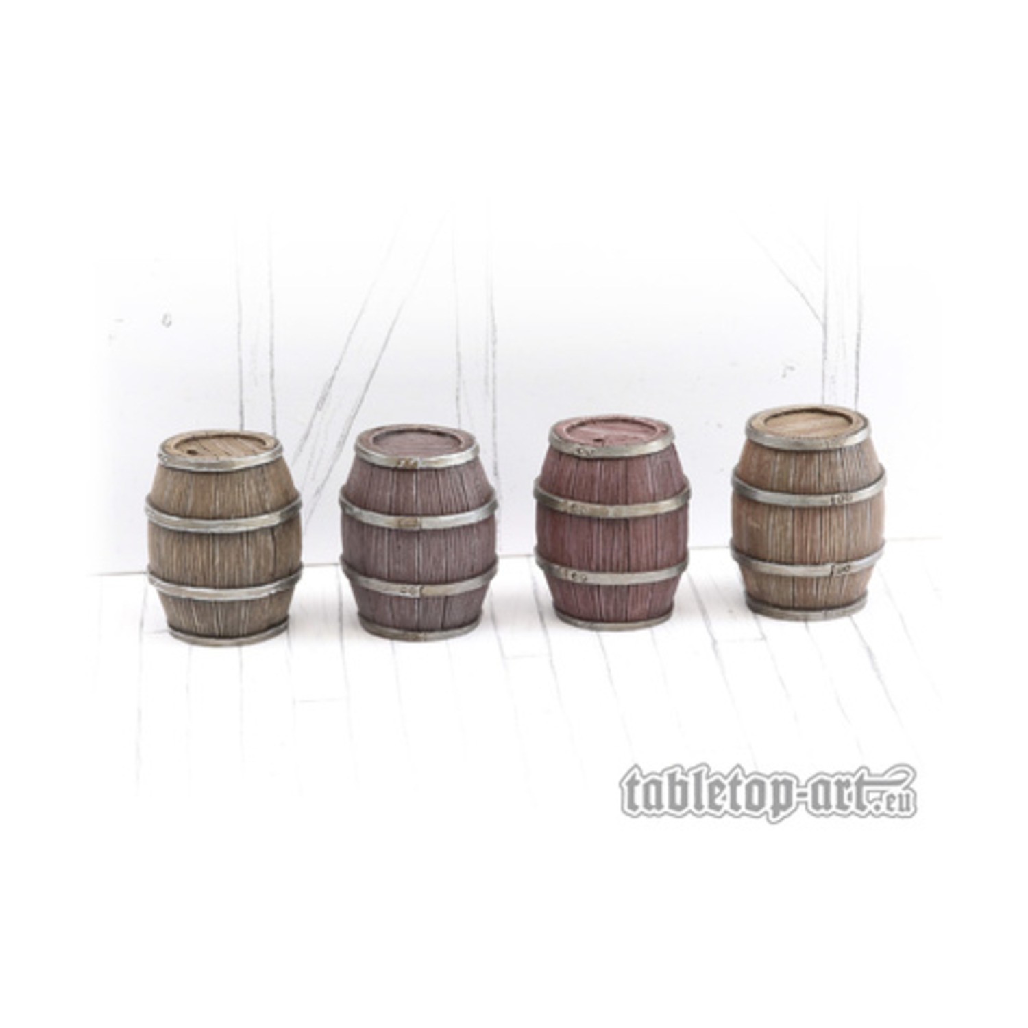Tabletop Art Mini Wooden Barrels Set #3 - Large Barrels Pack New