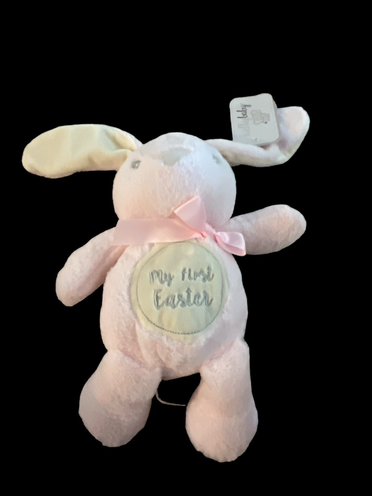 Kelly Baby My First Easter Bunny Rabbit Pink White Rattle Plush NEW-