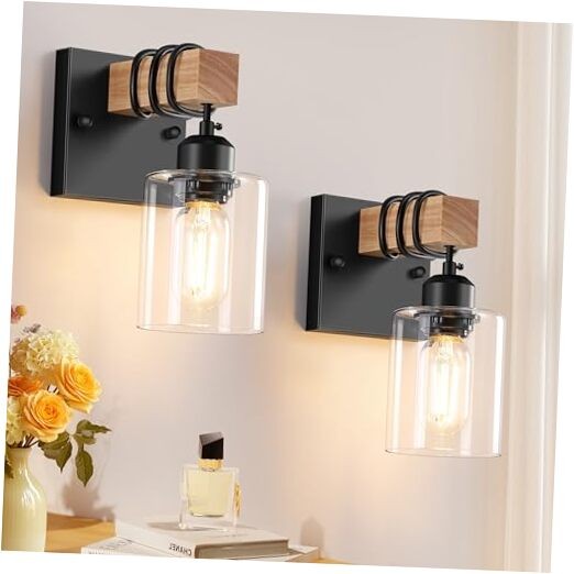  Set of 2 Wall Sconces for Bathroom, Farmhouse 1-Light Matte 1-Light (Set of 2)