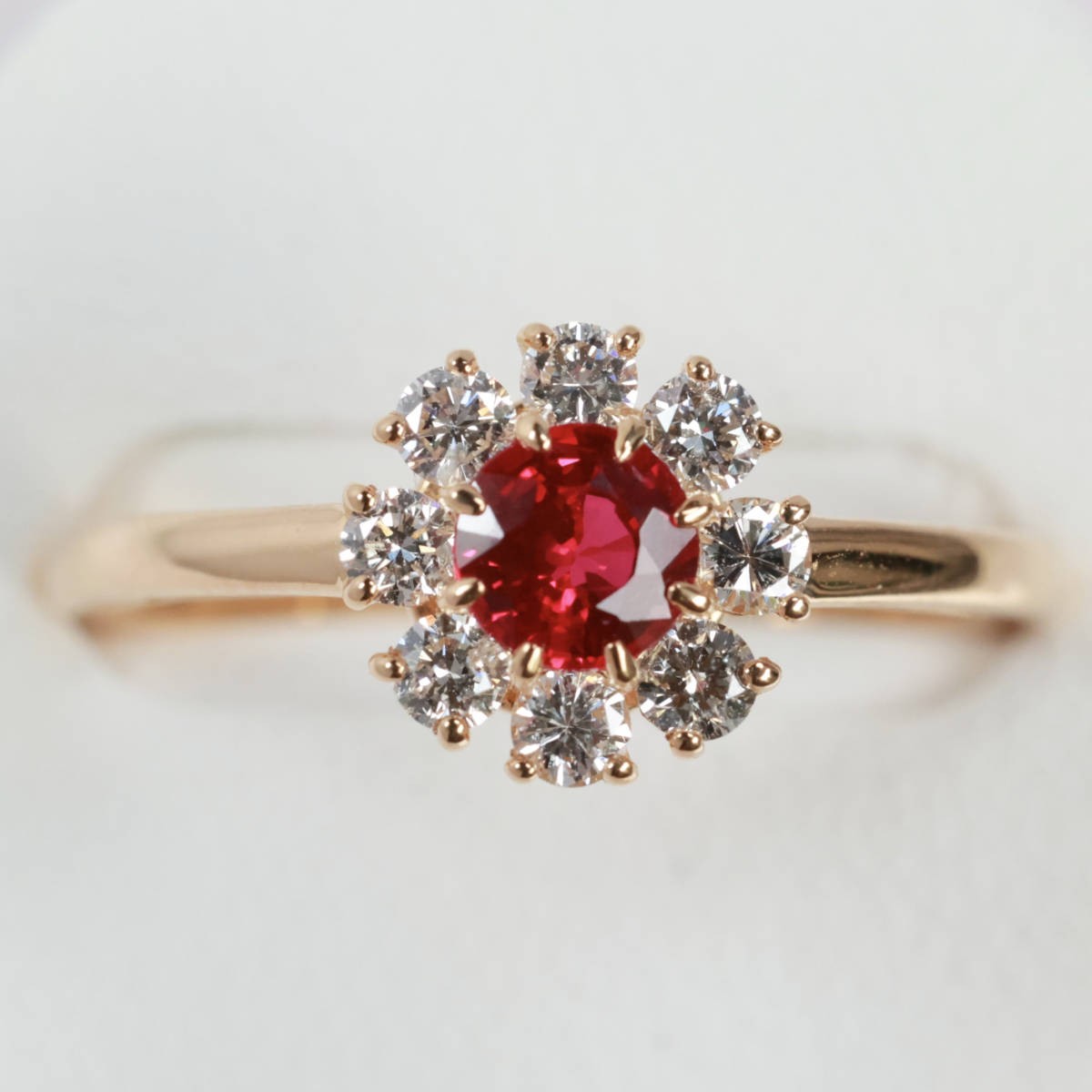 18K GIA Ruby 0.41ct Diamond 0.32ct Ring