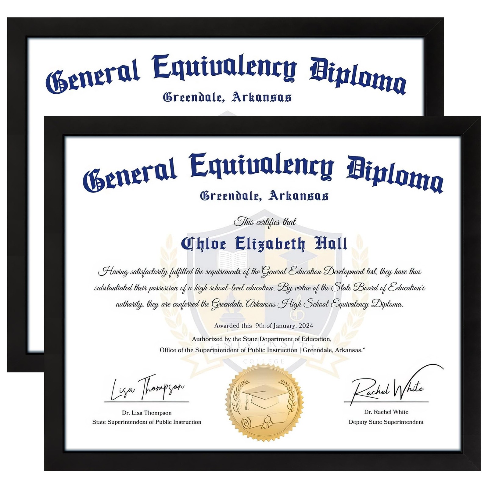 FIXSMITH 8.5x11 Diploma Frame, Black Picture Frame With 8.5"x 11", 