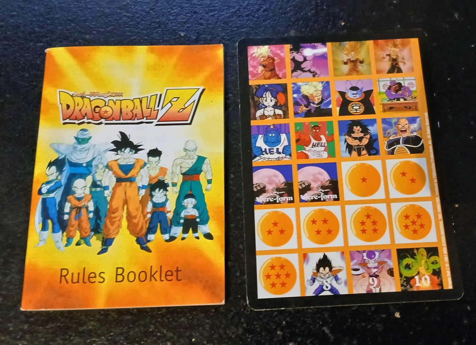 1997 Ani-Mayhem Dragon Ball Z   Chit card + original DBZ Rule book