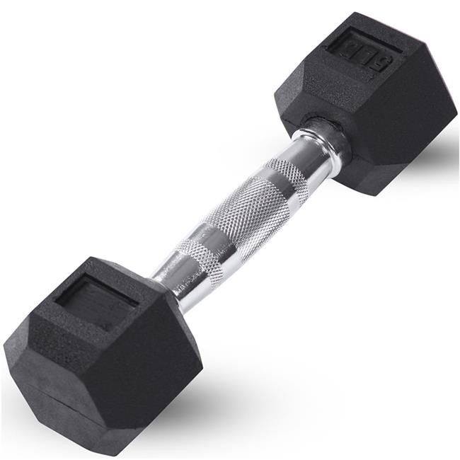 Champion Sports J-RHDB15 15 lbs JFIT Rubber Hex Dumbbell