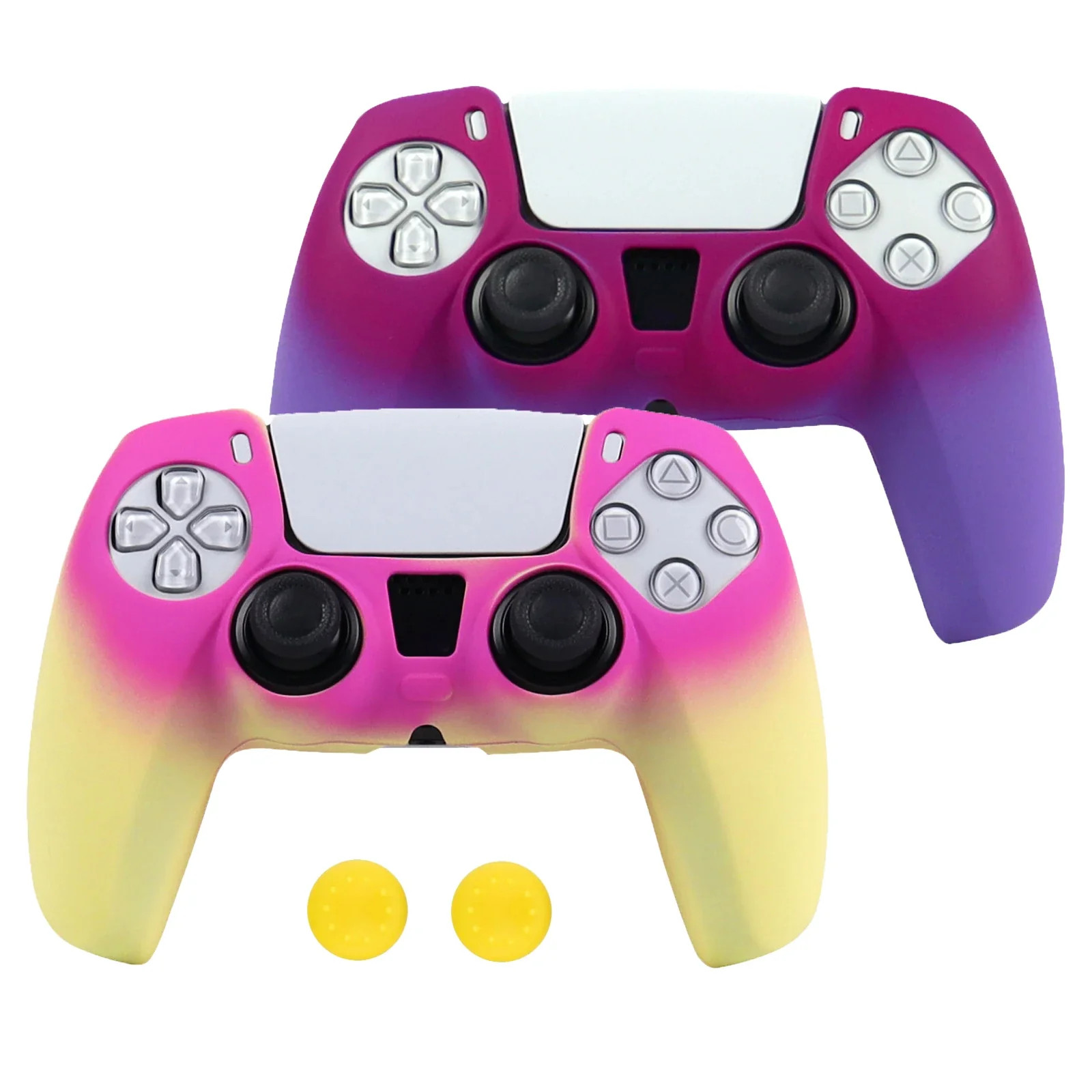 For PS5 Gamepad Silicone Protective Case Anti-Scratch Wear-Resistant with Trigge