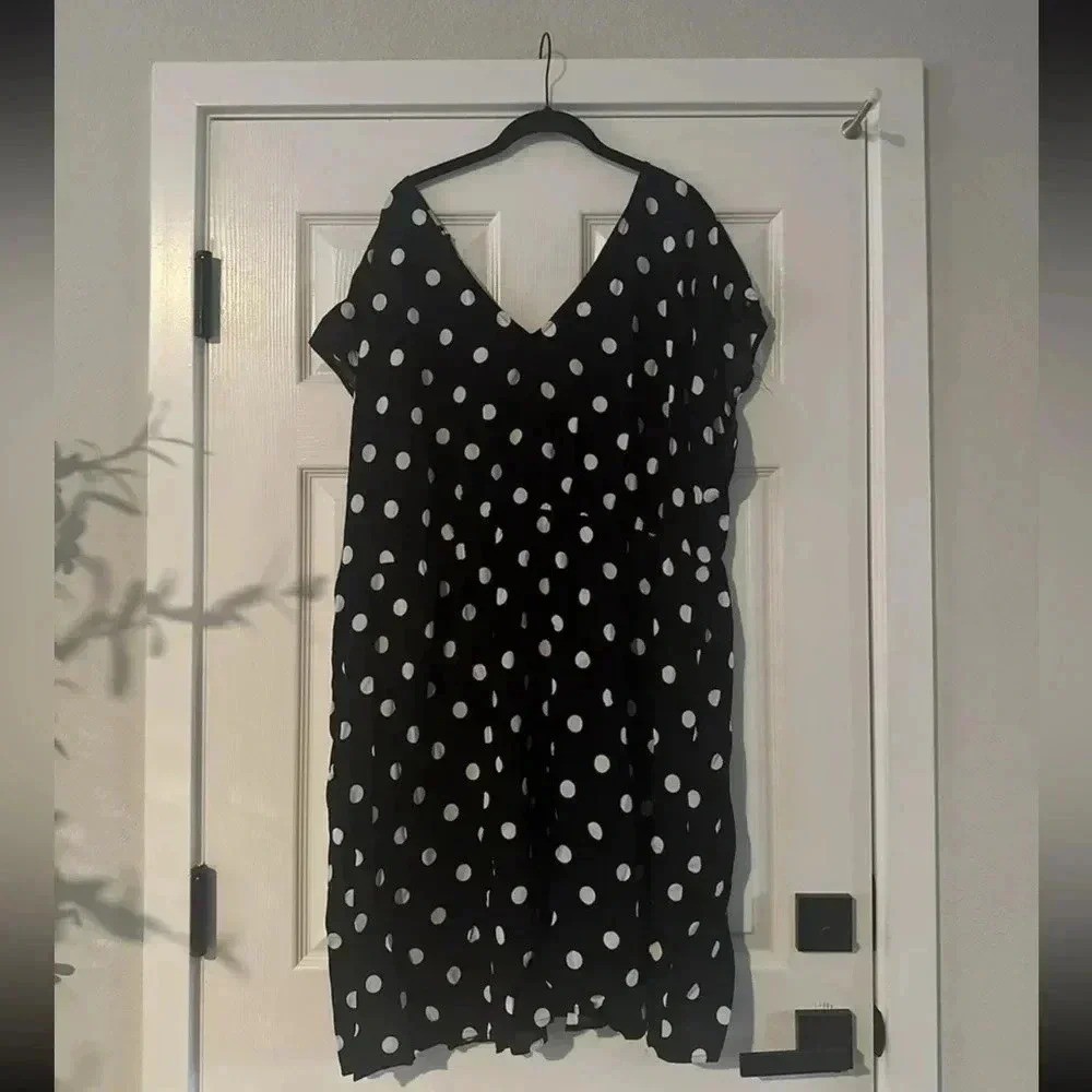 NWT AVA & VIV POLKA DOTDRESS 2X