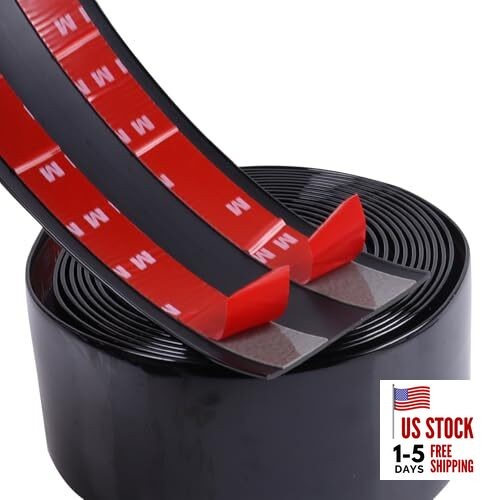 4"(100mm) Heavy Duty Automotive Trim Molding Car Side 10FT Glossy Black