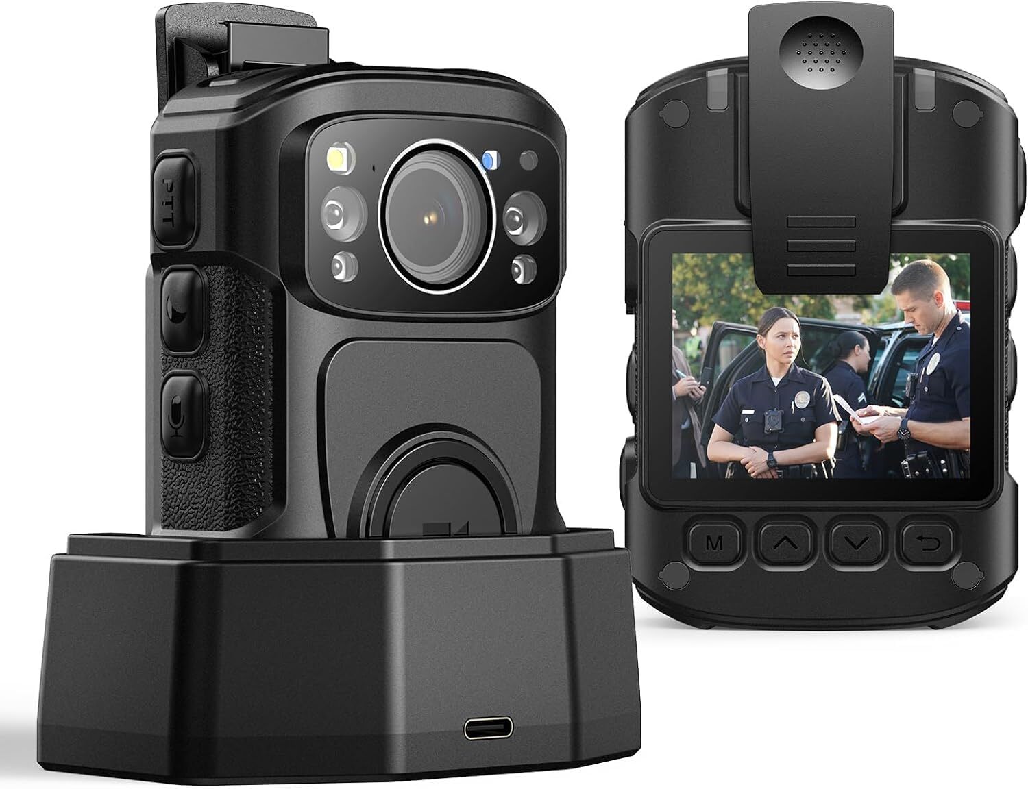BOBLOV 4K Body Camera Audio Video GPS Police Worn Camcorder Law Enforcement 128G