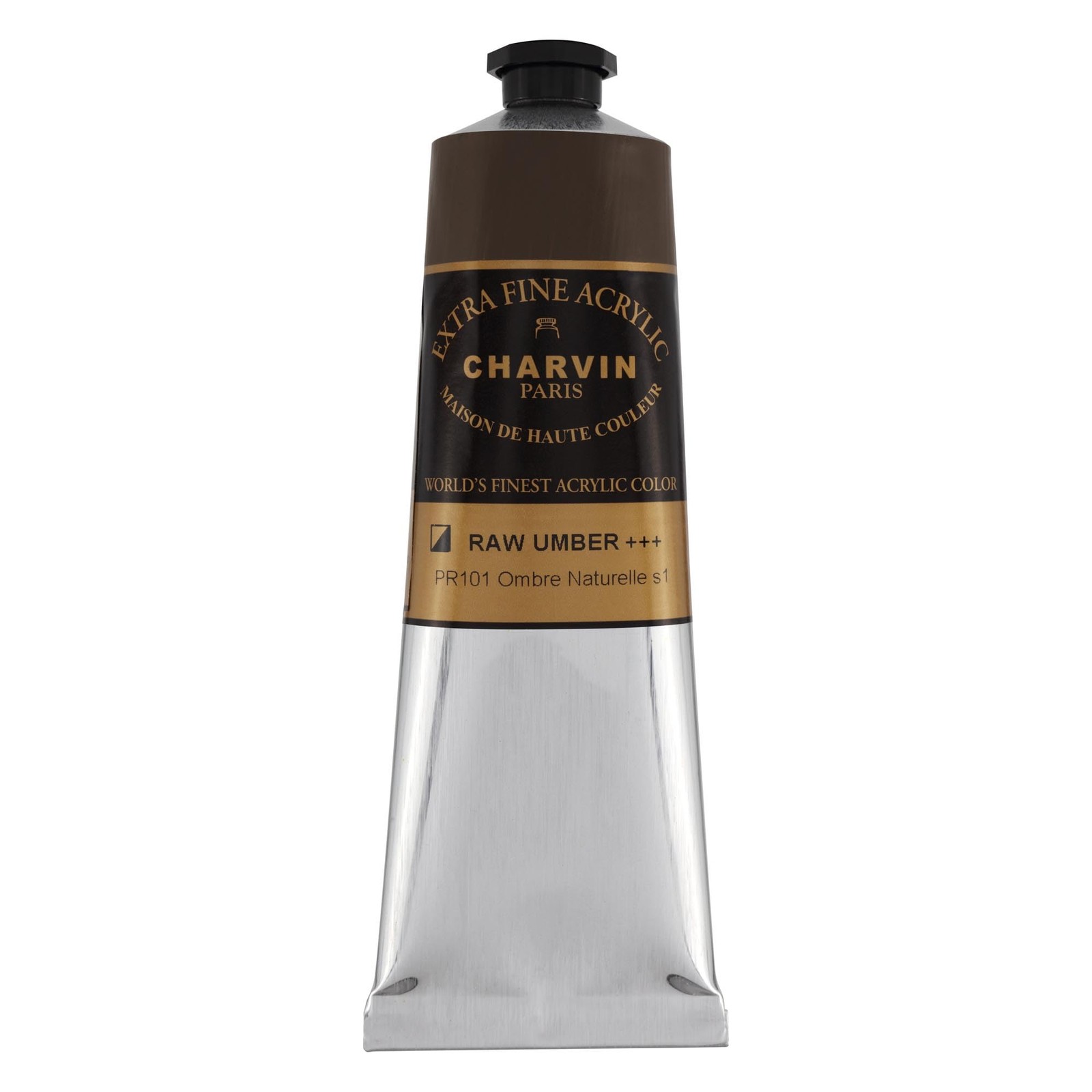 Charvin Extra Fine Professional Acrylic Paint Raw Umber 150ml Tube Lightfast