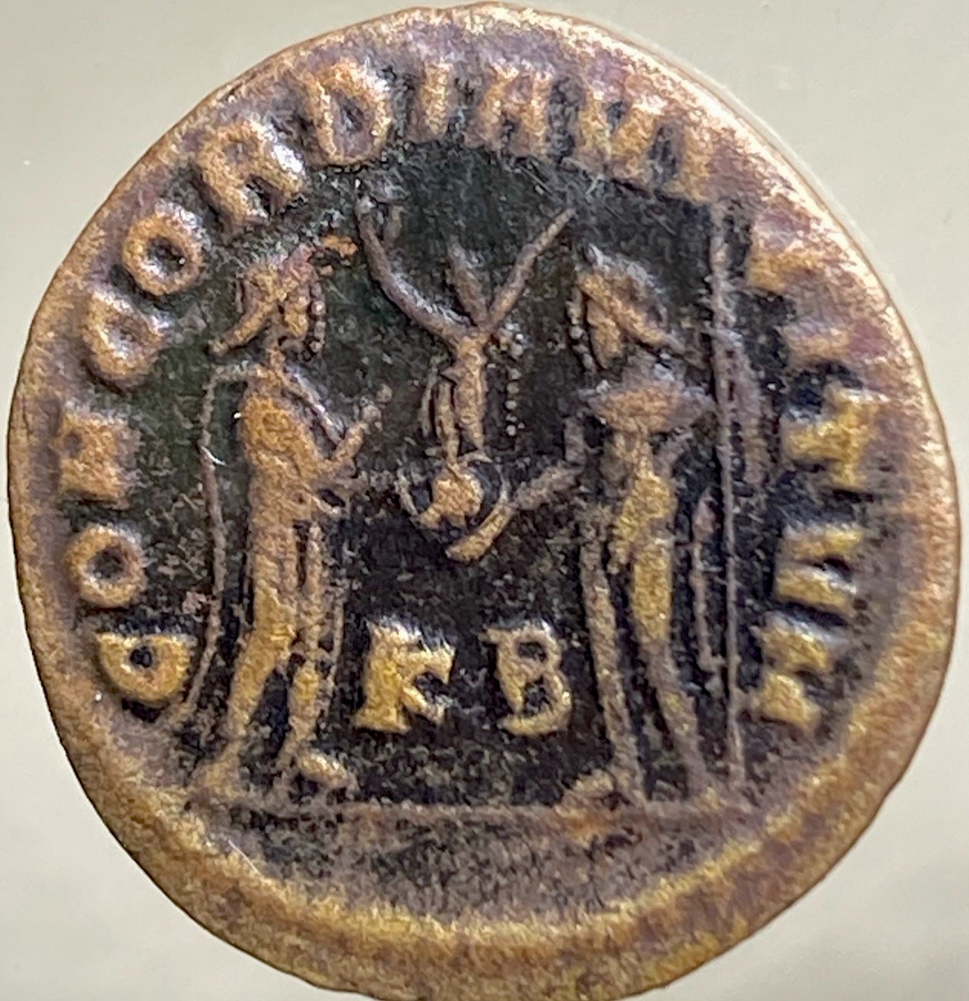 Ancient Roman Coin Constantius I Chlorus 295-296AD Concordia Militum Jupiter