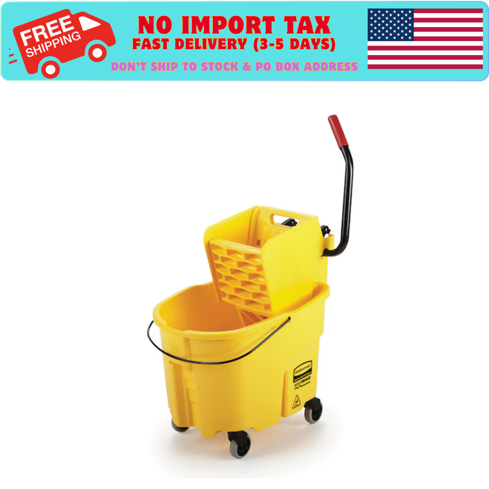 Rubbermaid Commercial Products 8.75-Gallons Side-Press Wringer Mop and Bucket.